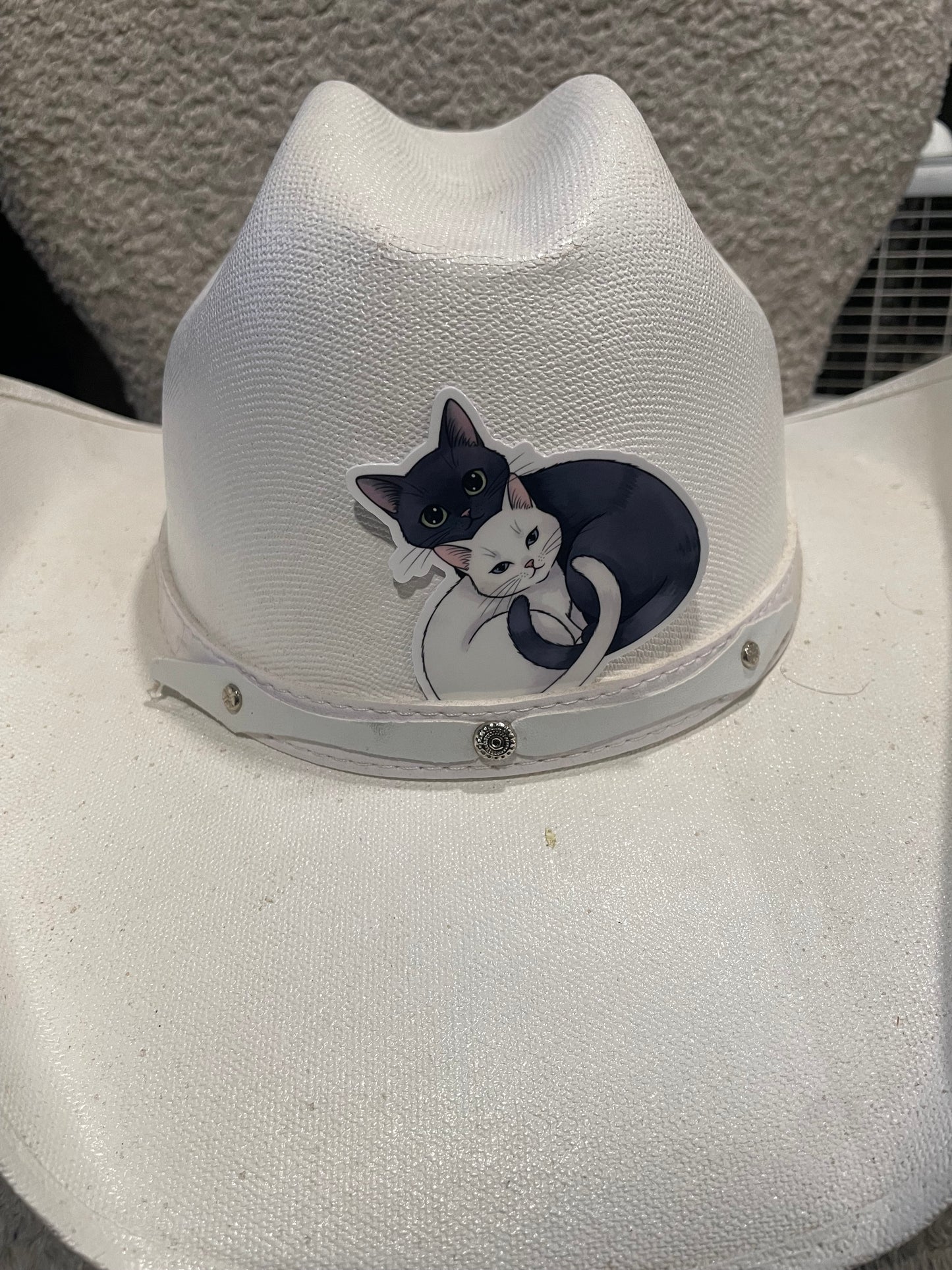 cutee cat stickers, black cat sticker, white cat sticker, cuddly cat sticker, cute animal sticker