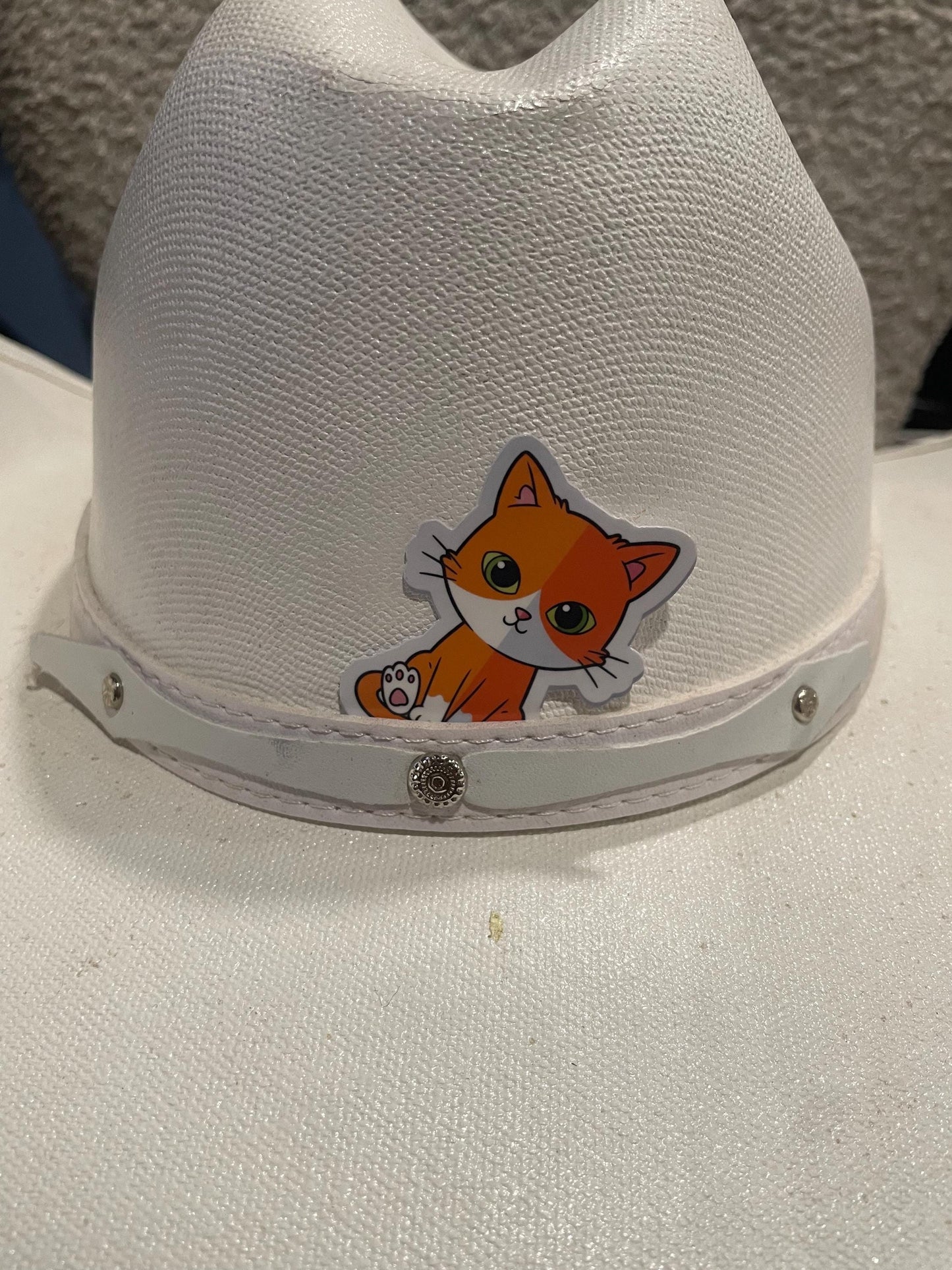 cutee cat sticker, orang cat, vinly waterproof sticker